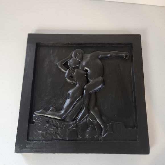 Handmade Wood Carved Painted Rustic Erotic Folk Art Wall Decor Boho Decor Woman - Picture 7 of 7